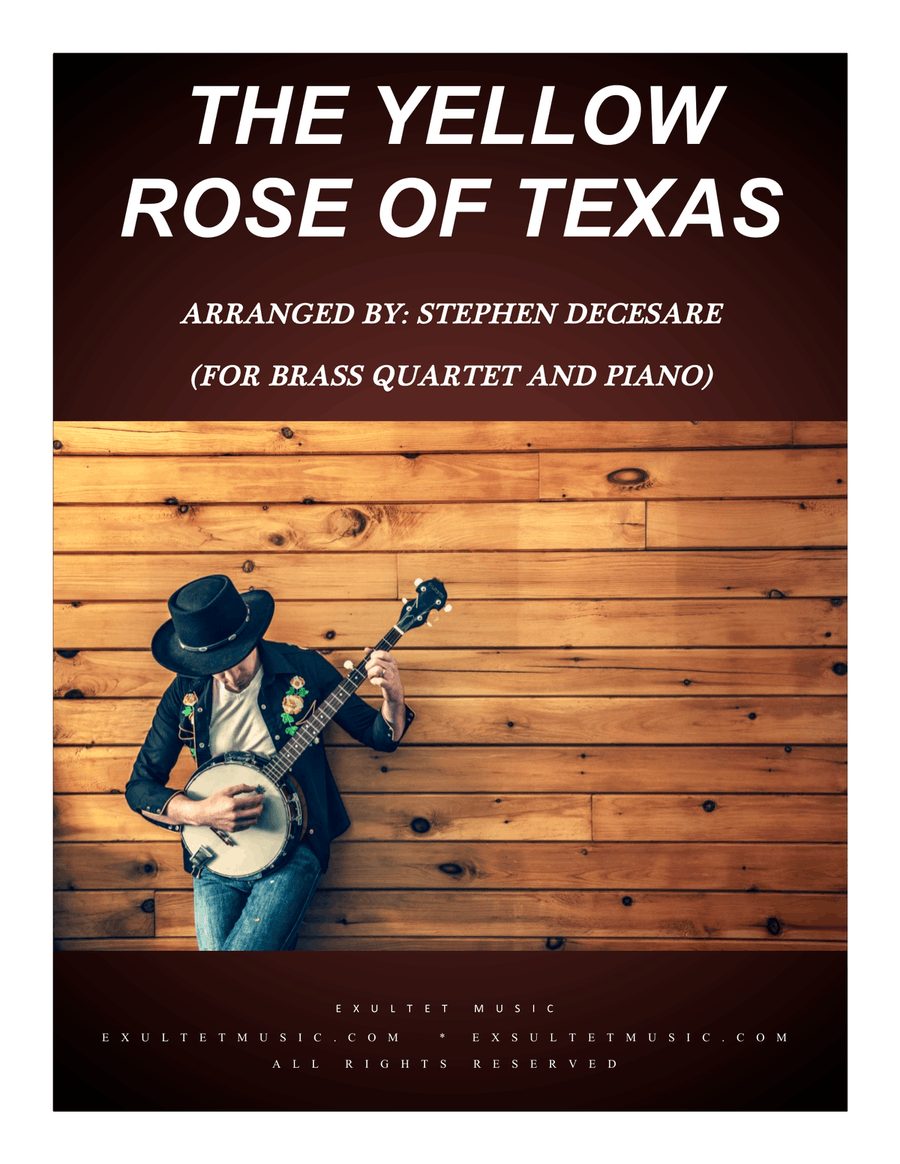 The Yellow Rose Of Texas (for Brass Quartet and Piano) Brass Quartet scores gallery preview page 1
