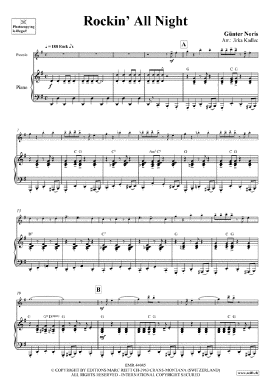 Rockin' All Night Piccolo scores gallery preview page 4