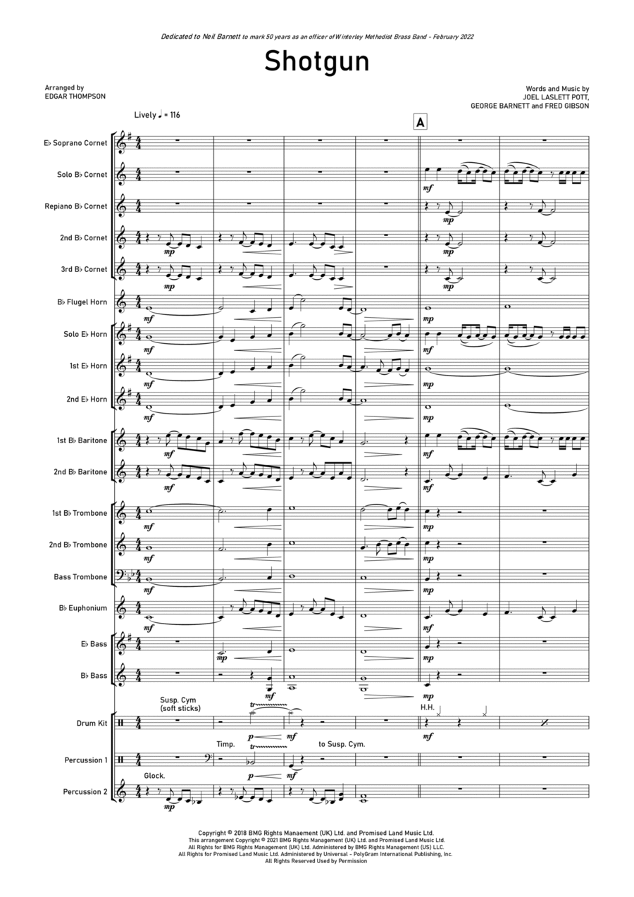Shotgun Brass Band scores gallery preview page 1