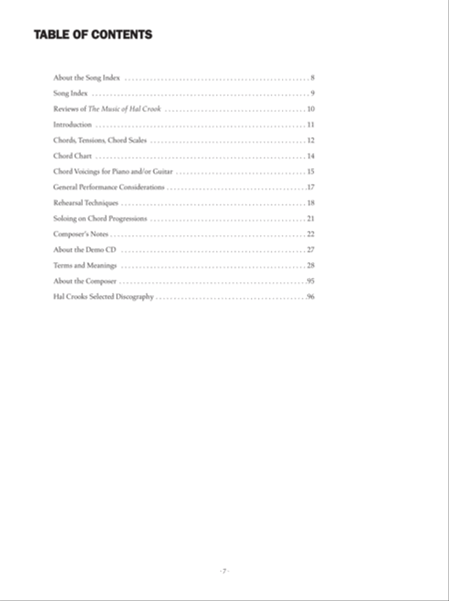 The Music of Hal Crook Piano scores gallery preview page 2