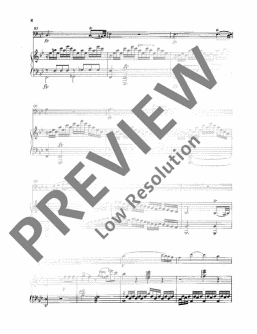 Sonata Bb major Bassoon Solo scores gallery preview page 9