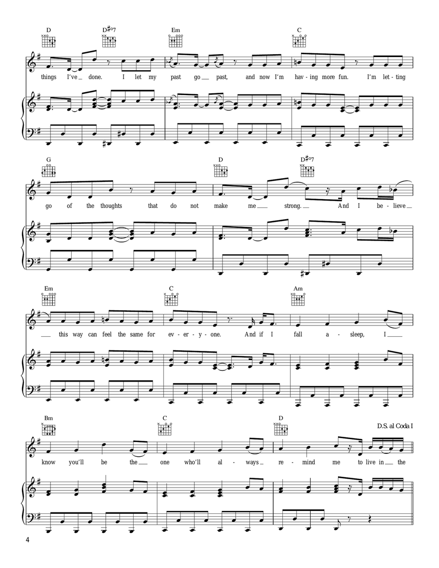 Living In The Moment Piano, Vocal, Guitar scores gallery preview page 4