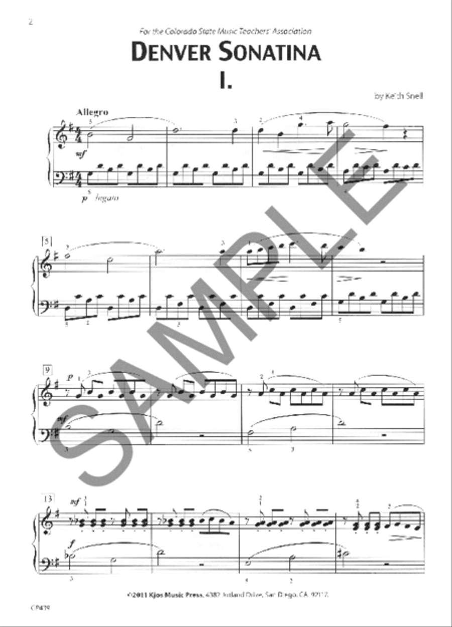 Denver Sonatina Piano Method scores gallery preview page 2