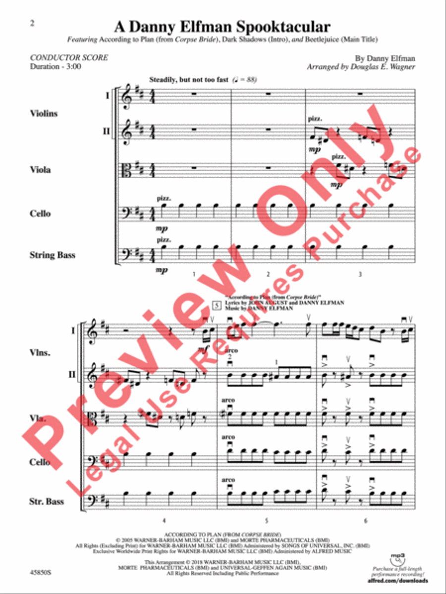 A Danny Elfman Spooktacular String Orchestra scores gallery preview page 3