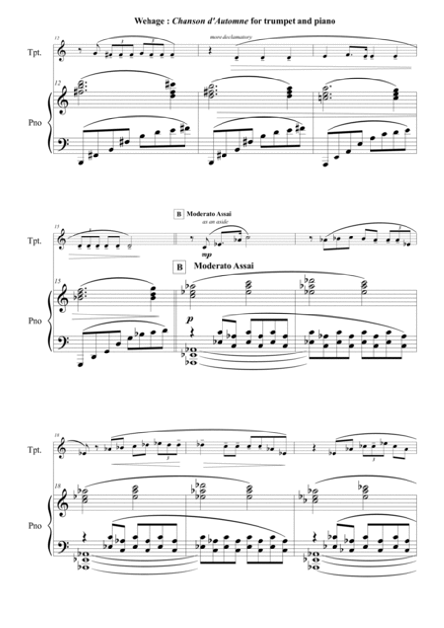 Chanson d'Automne Chamber Music scores gallery preview page 3