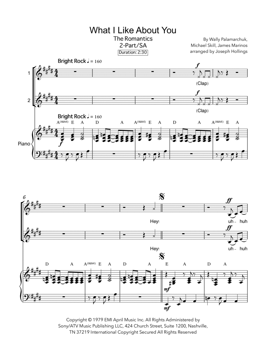What I Like About You 2-Part scores gallery preview page 1