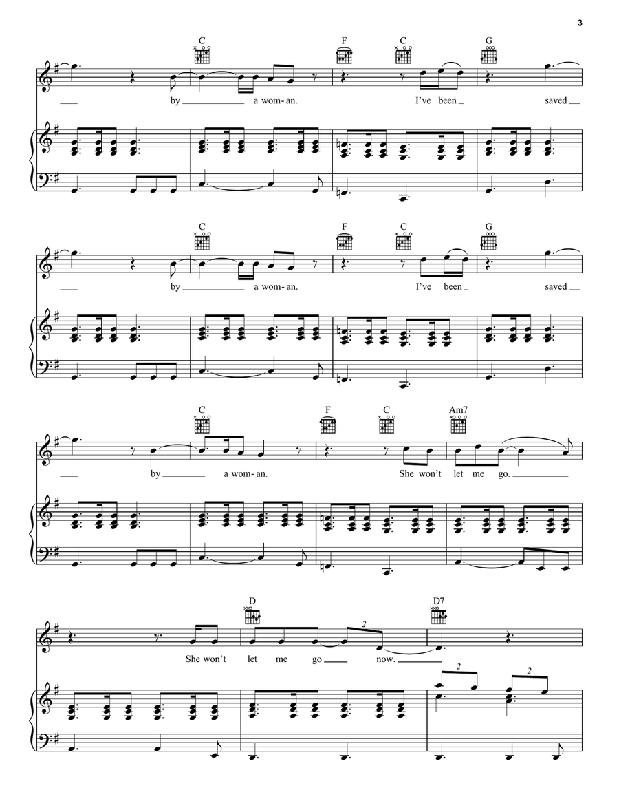 Trouble Piano, Vocal, Guitar scores gallery preview page 3