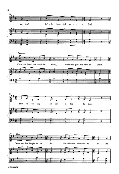 Easter Sequence (Downloadable Choral Score)