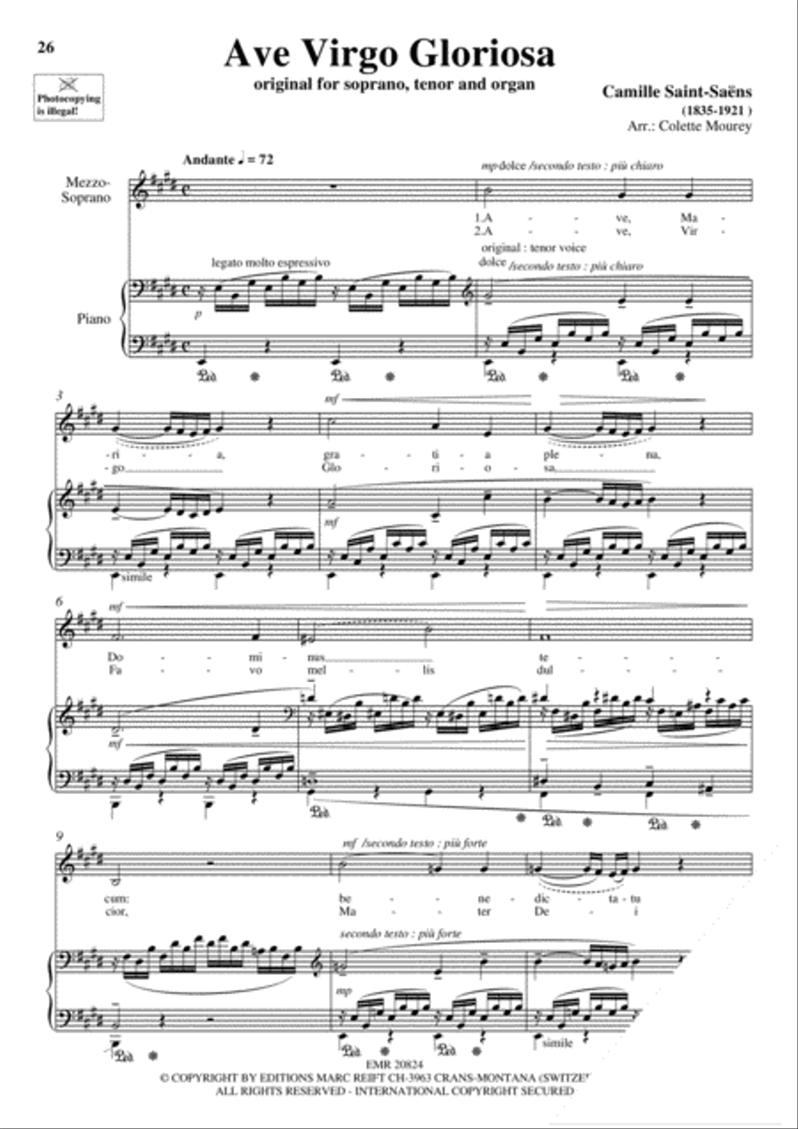 100 Ave Maria Volume 9 Mezzo-Soprano Voice scores gallery preview page 11