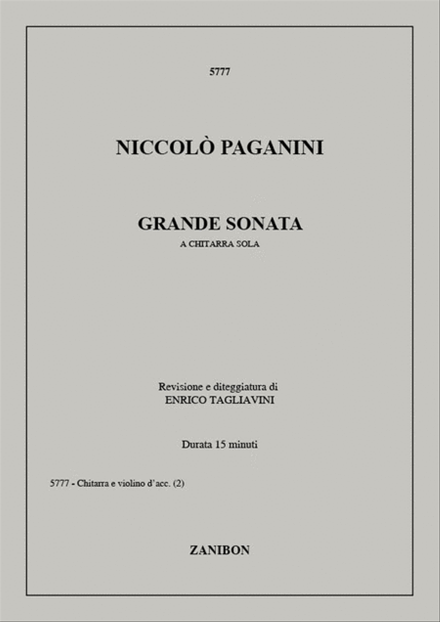 Grande Sonata A Chitarra Sola Violin scores gallery preview page 1