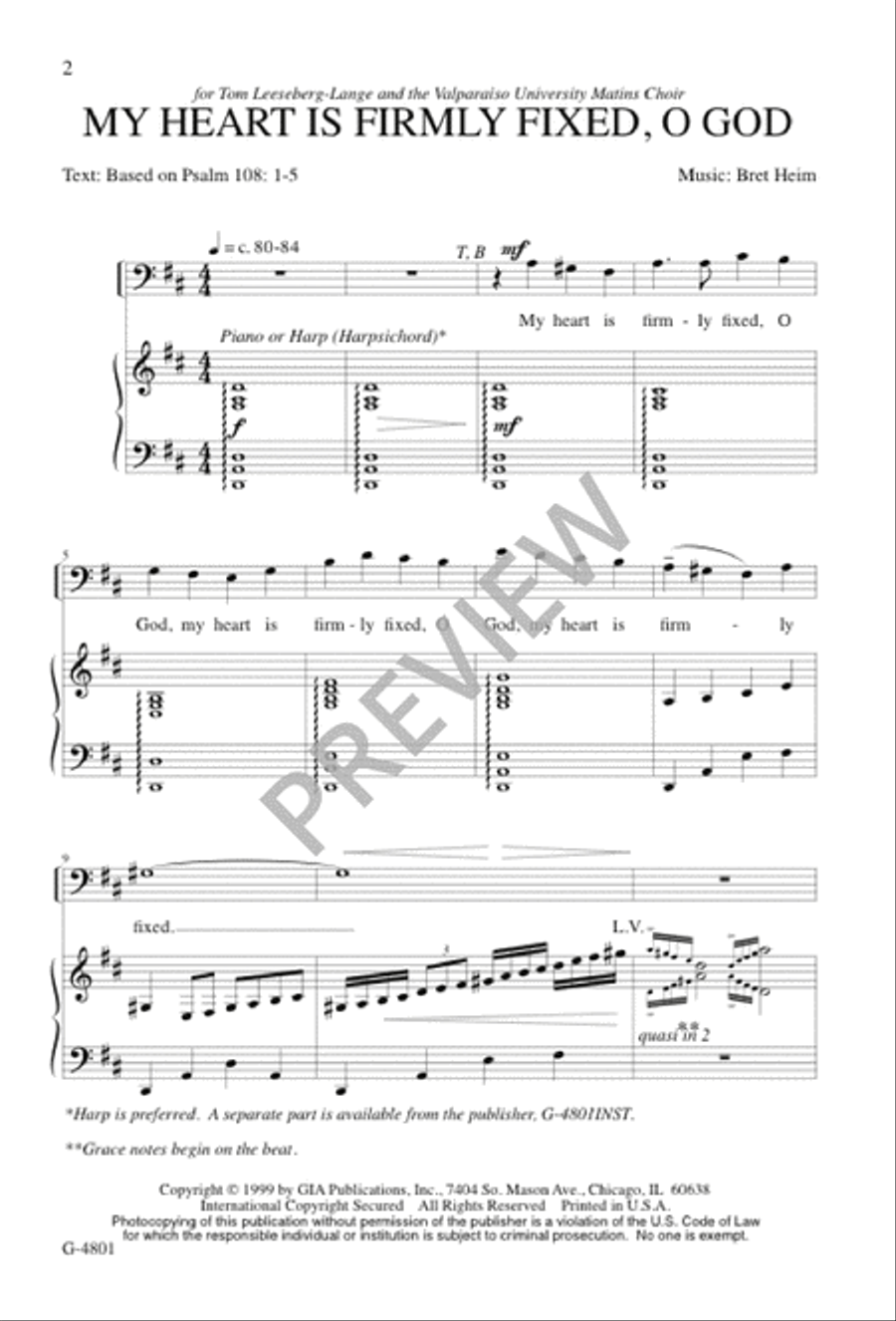 My Heart Is Firmly Fixed, O God 2-Part scores gallery preview page 3