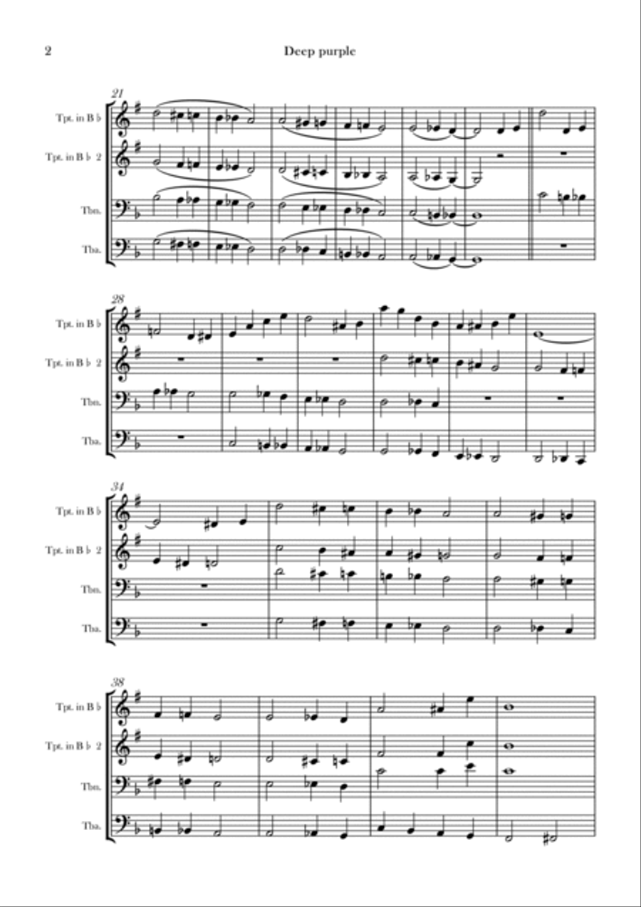 Deep Purple Brass Quartet scores gallery preview page 2