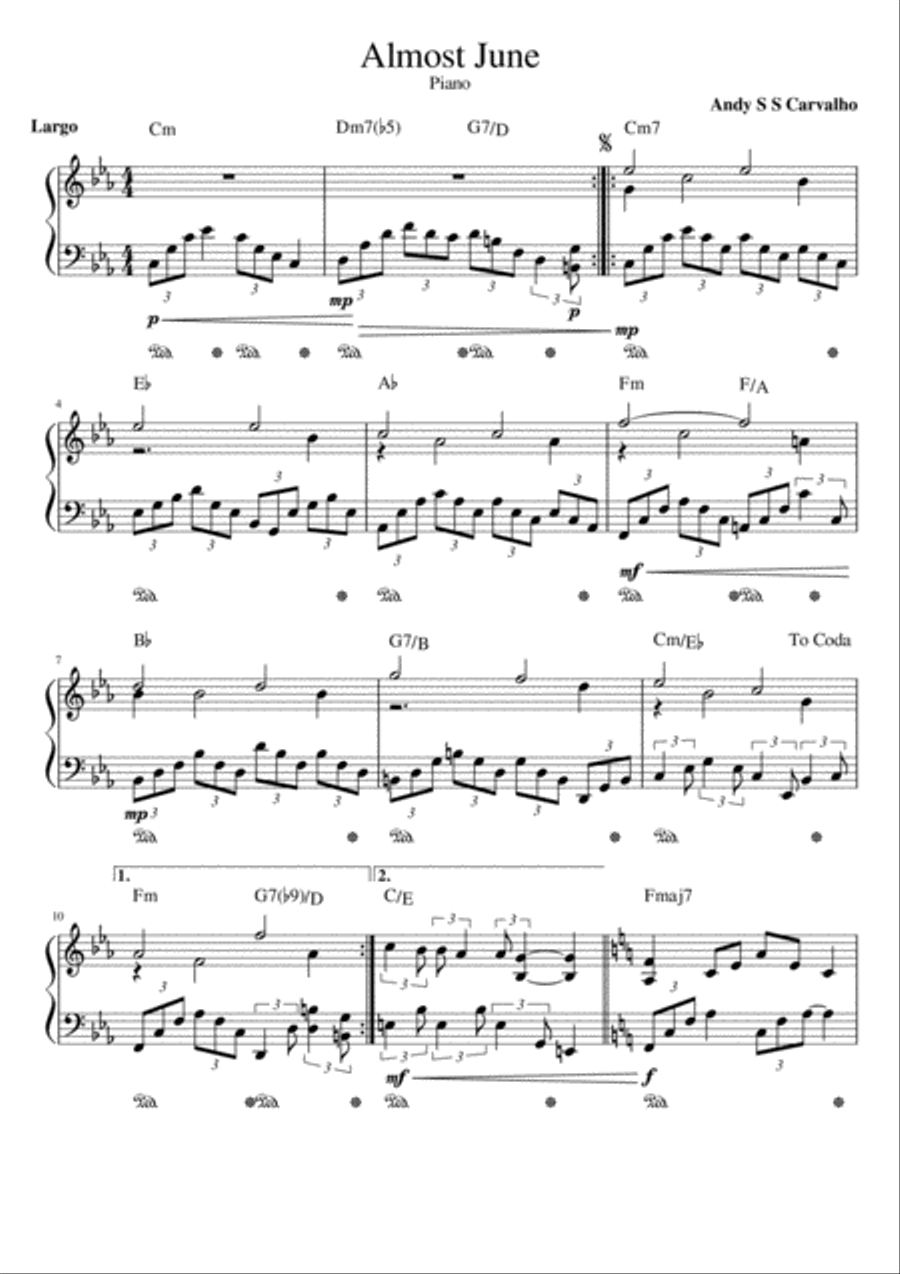 Almost June Voice scores gallery preview page 1