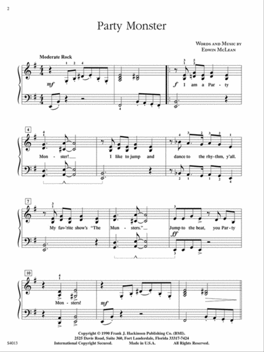 Party Monster Piano Solo scores gallery preview page 3