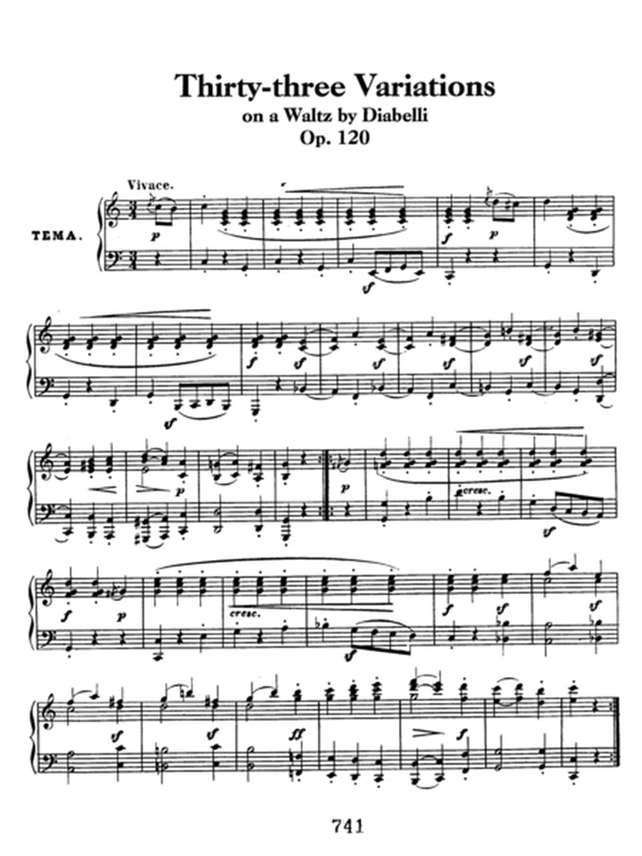 Variations on a Waltz by Diabelli - Ludwig Van Beethoven