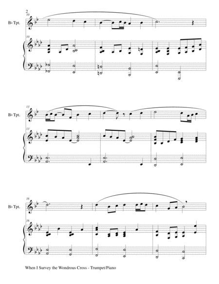 HYMNS of THE CROSS, Set 1 & 2 (Duets - Bb Trumpet and Piano with Parts) image number null