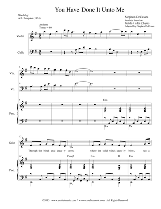 Book cover for You Have Done It Unto Me (Solo with SATB)