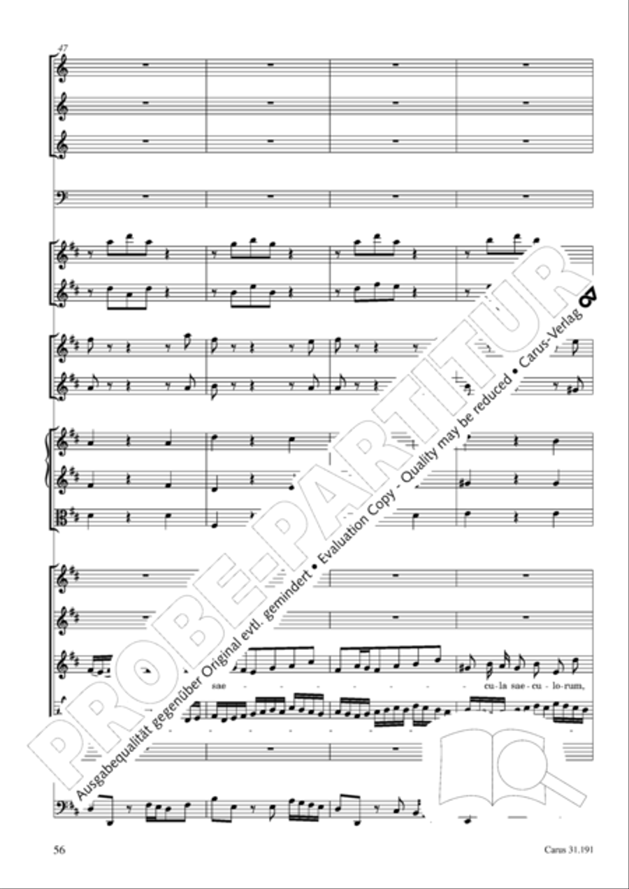Gloria in excelsis Deo SSATB scores gallery preview page 56