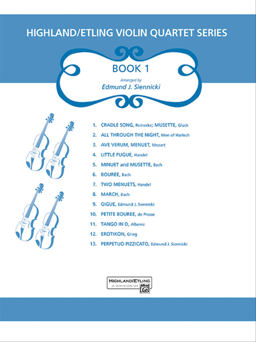 Highland/Etling Violin Quartet Series: Book 1 by Edmund J. Siennicki Small Ensemble - Sheet Music