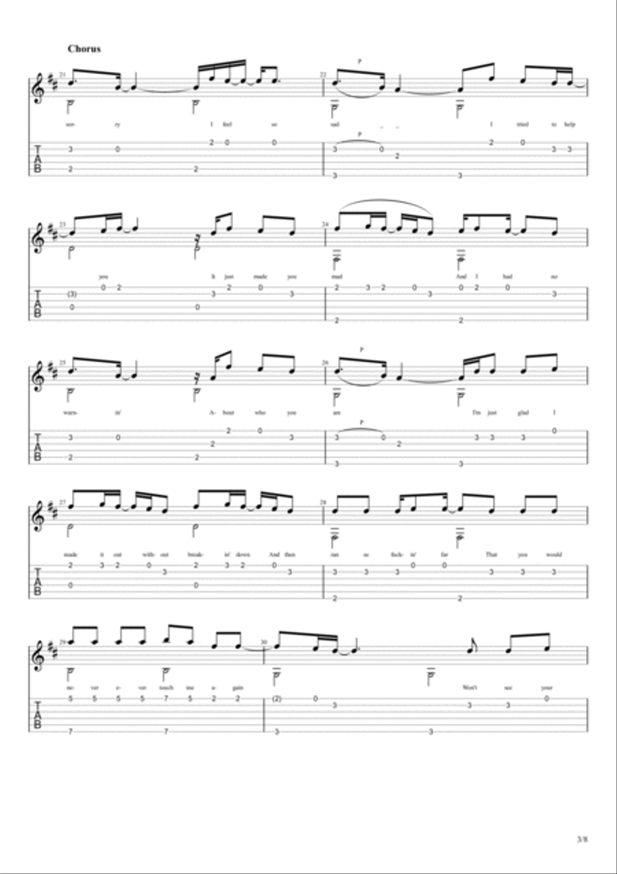 You Should Be Sad Electric Guitar scores gallery preview page 3