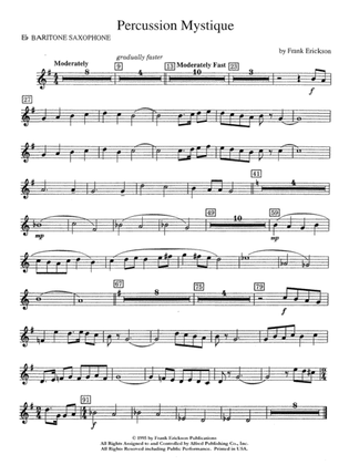 Percussion Mystique: E-flat Baritone Saxophone