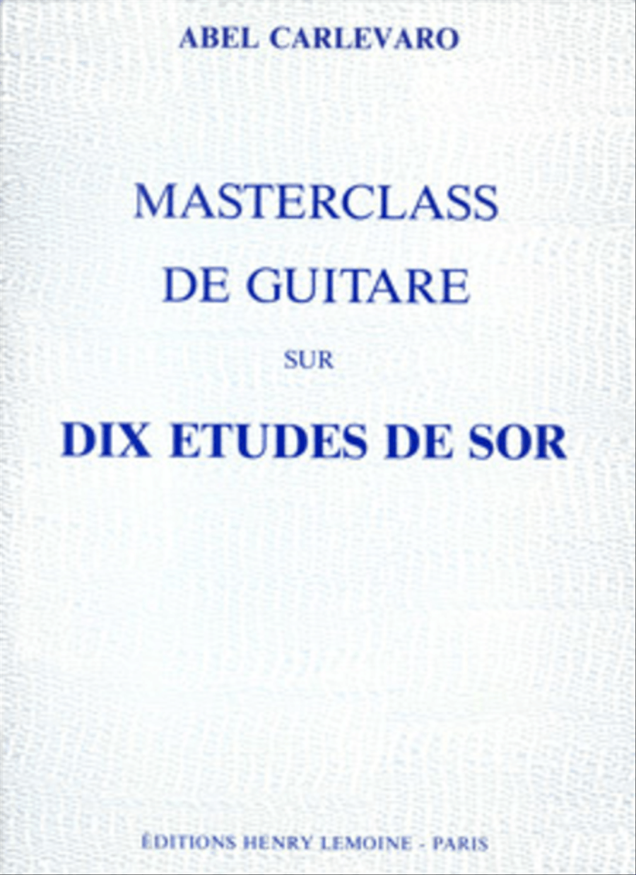 Masterclass: 10 Etudes de Sor Classical Guitar scores gallery preview page 1
