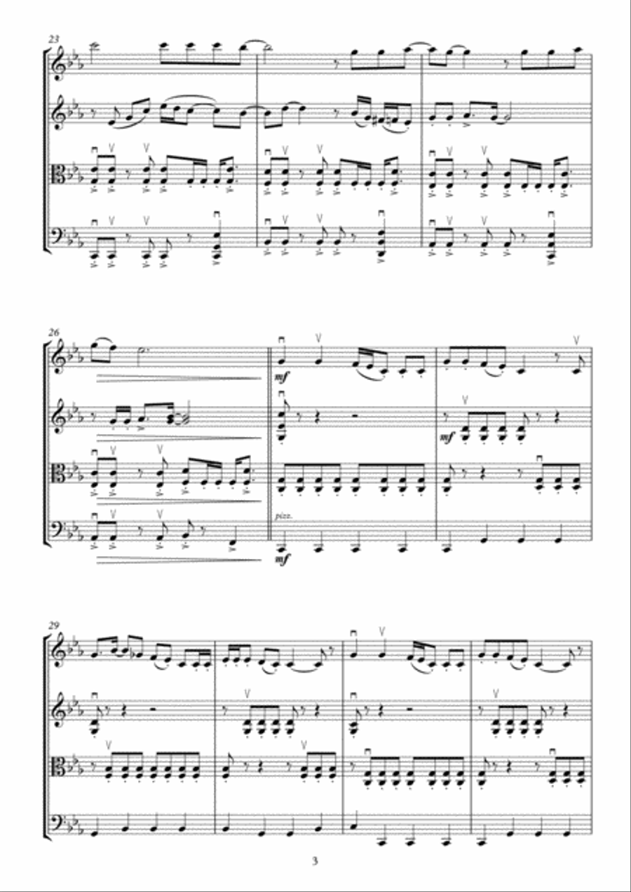 Rolling In The Deep String Quartet scores gallery preview page 6