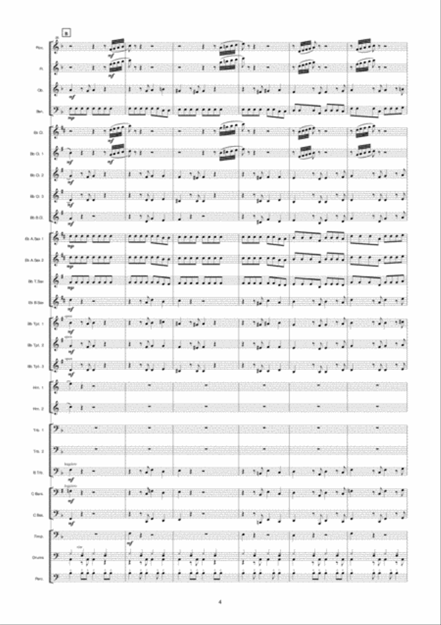 Fratelli Chase (From The Goonies) Concert Band scores gallery preview page 5