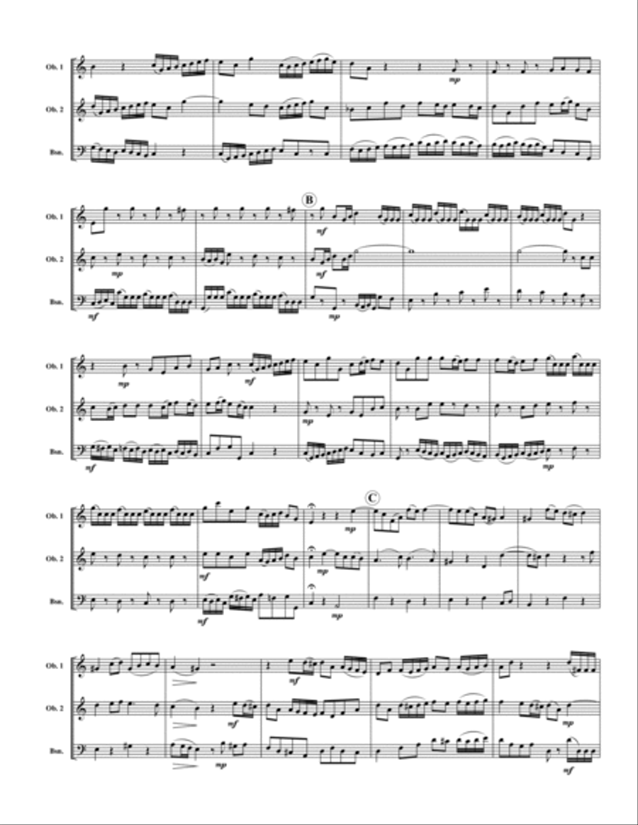 Am Sonntage Jubilate Am Sonntage Jubilate Woodwind Trio scores gallery preview page 2