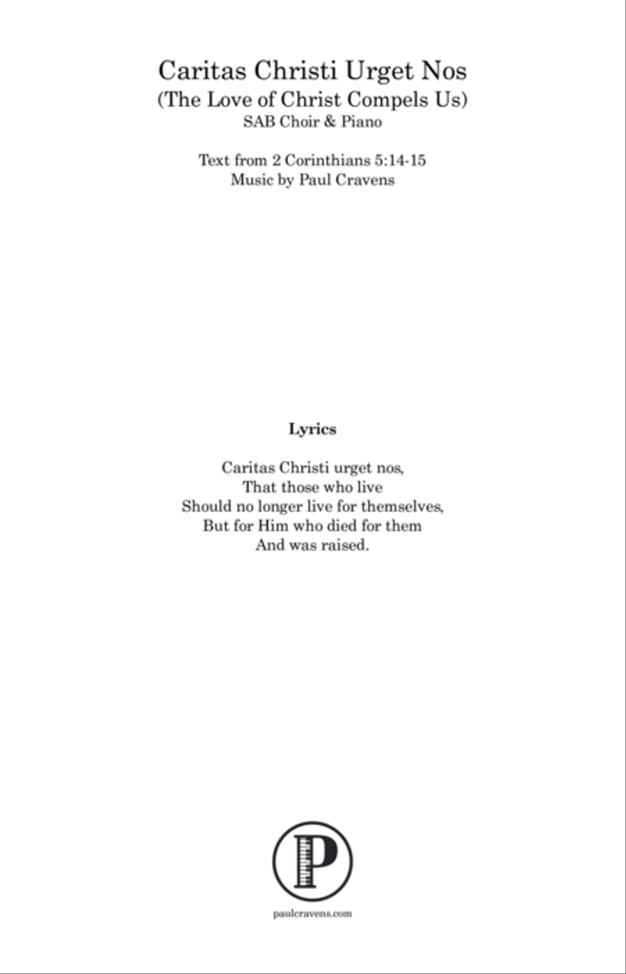 Caritas Christi Urget Nos 3-Part scores gallery preview page 3