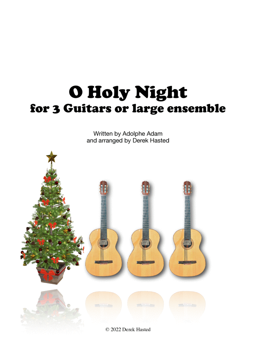 O Holy Night - Easy arrangement for 3 guitars Guitar Ensemble scores gallery preview page 1