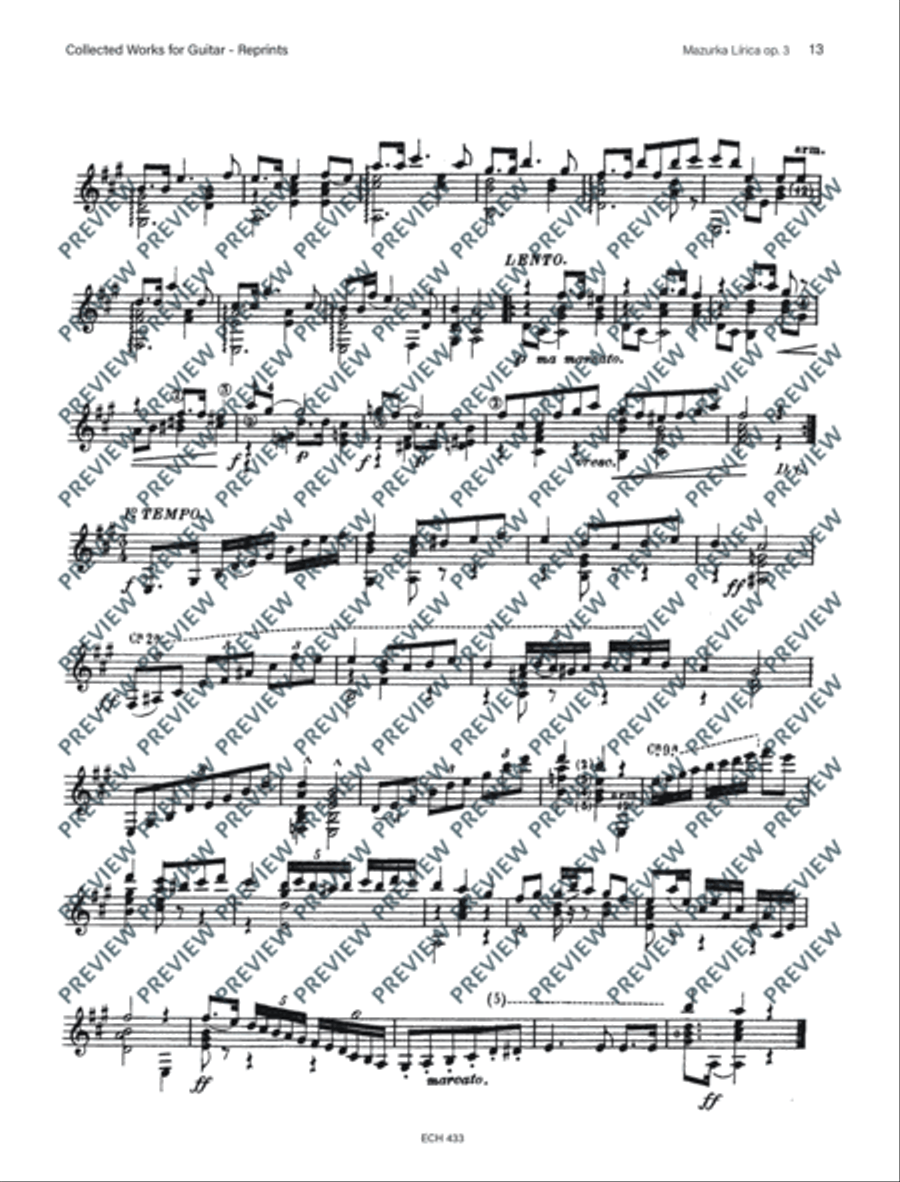 Collected Works for Guitar Classical Guitar scores gallery preview page 14