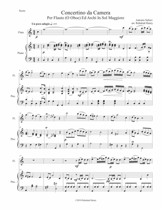 Concertino da Camera by Antonio Salieri, Mmt. II (flute and piano)