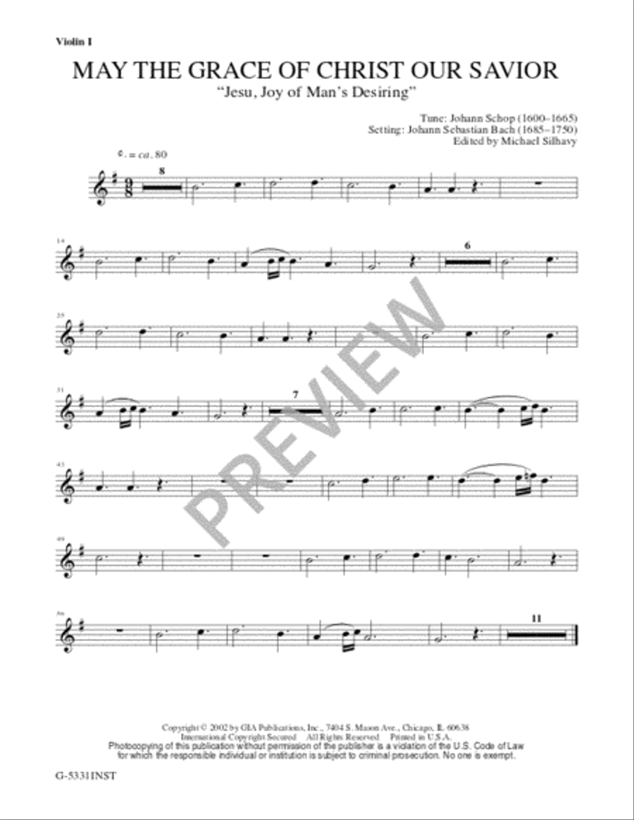 May the Grace of Christ Our Savior - String edition Cello scores gallery preview page 3