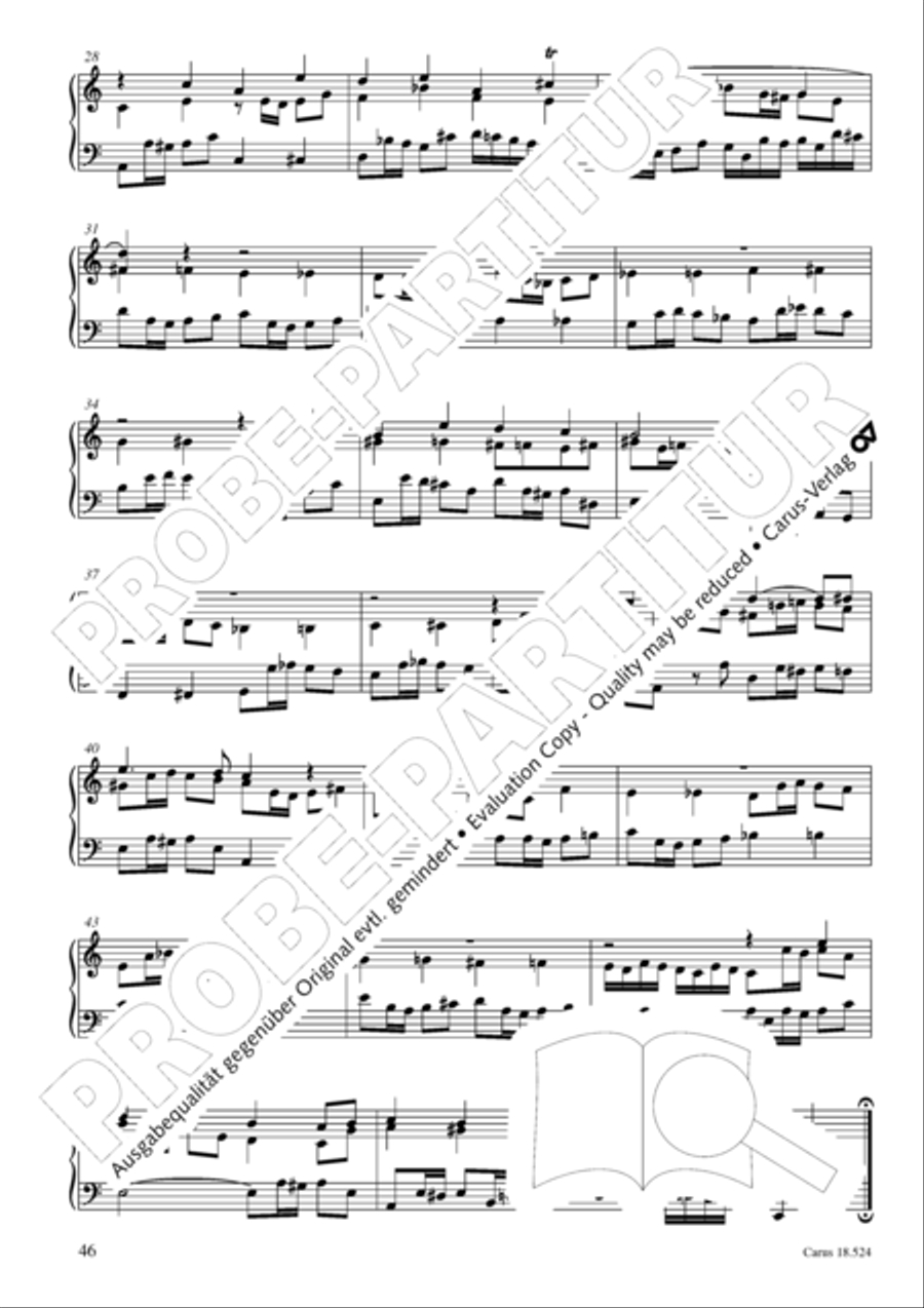 Chorale arrangements. First part of the Clavier-Ubung Collection / Songbook scores gallery preview page 47