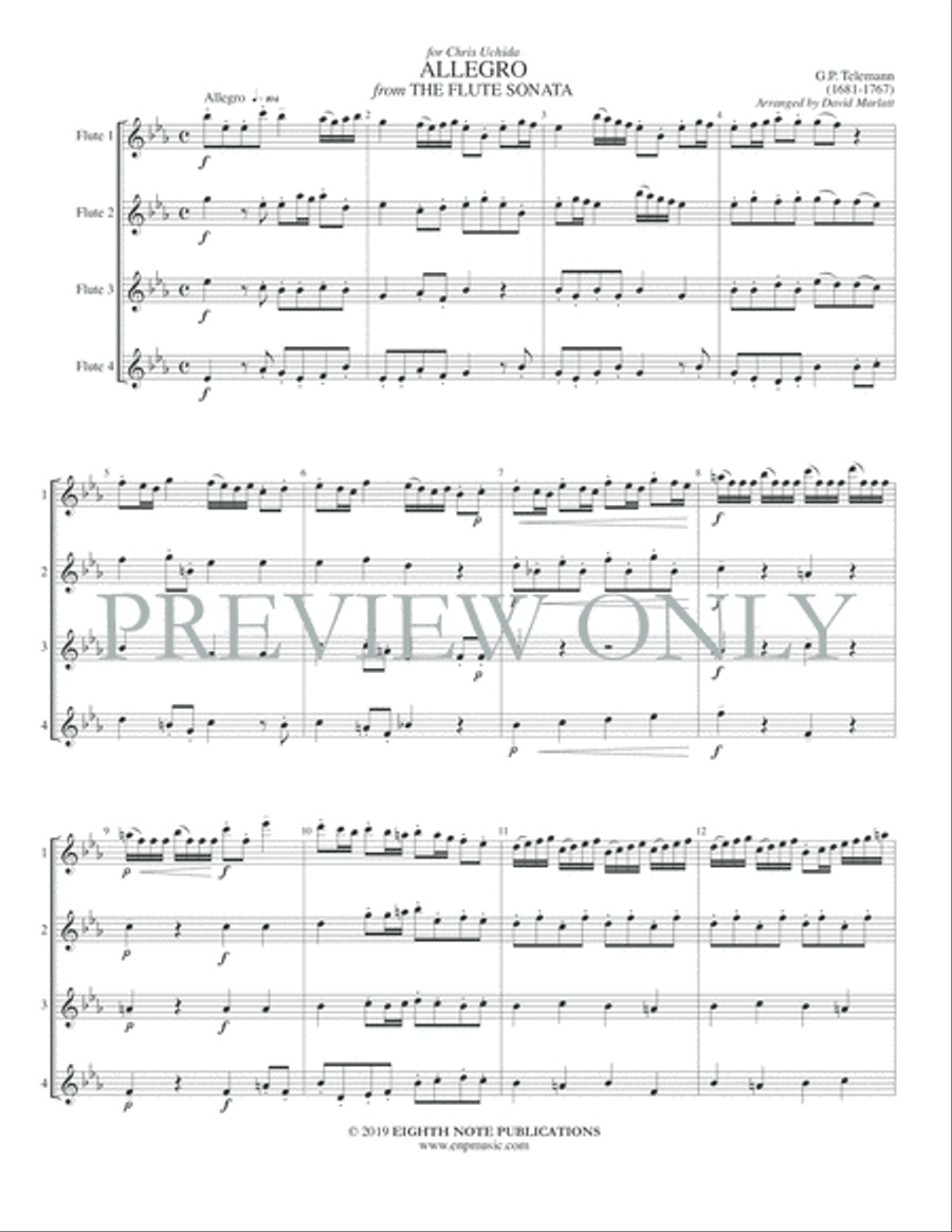 Allegro Flute Quartet scores gallery preview page 3