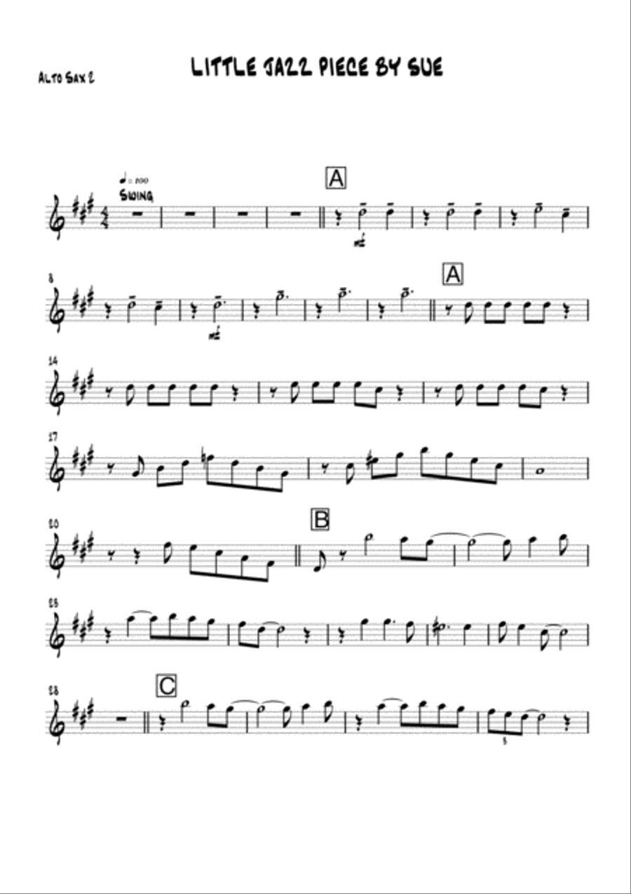we are a swing band - little jazz piece Jazz Ensemble scores gallery preview page 5