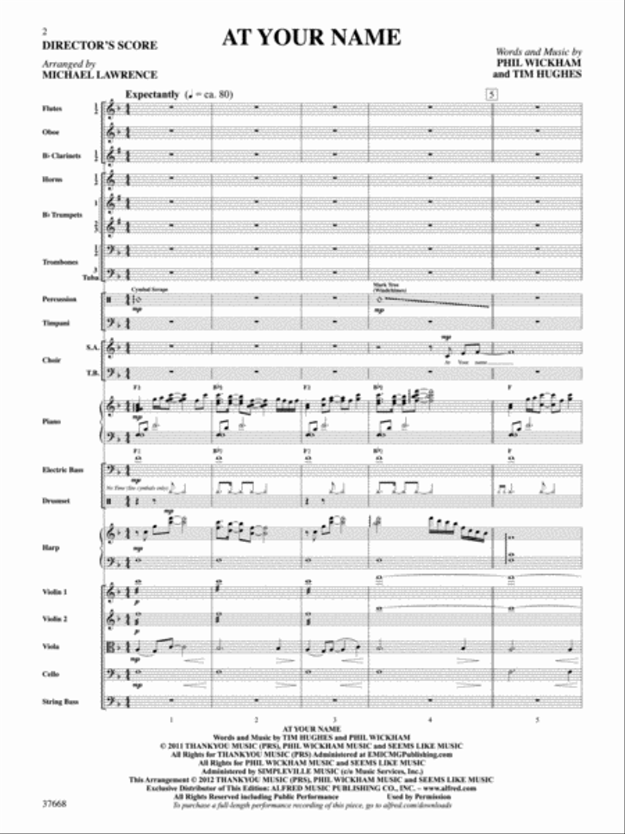 At Your Name (Yahweh, Yahweh) Choir scores gallery preview page 2