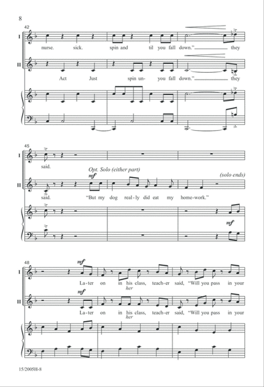 But the Dog REALLY DID Eat My Homework! 2-Part scores gallery preview page 9