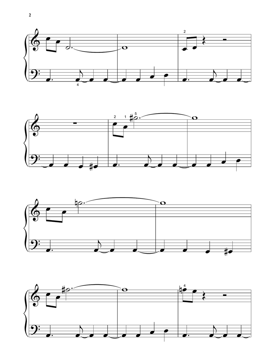 Mission: Impossible Theme Piano Solo scores gallery preview page 2