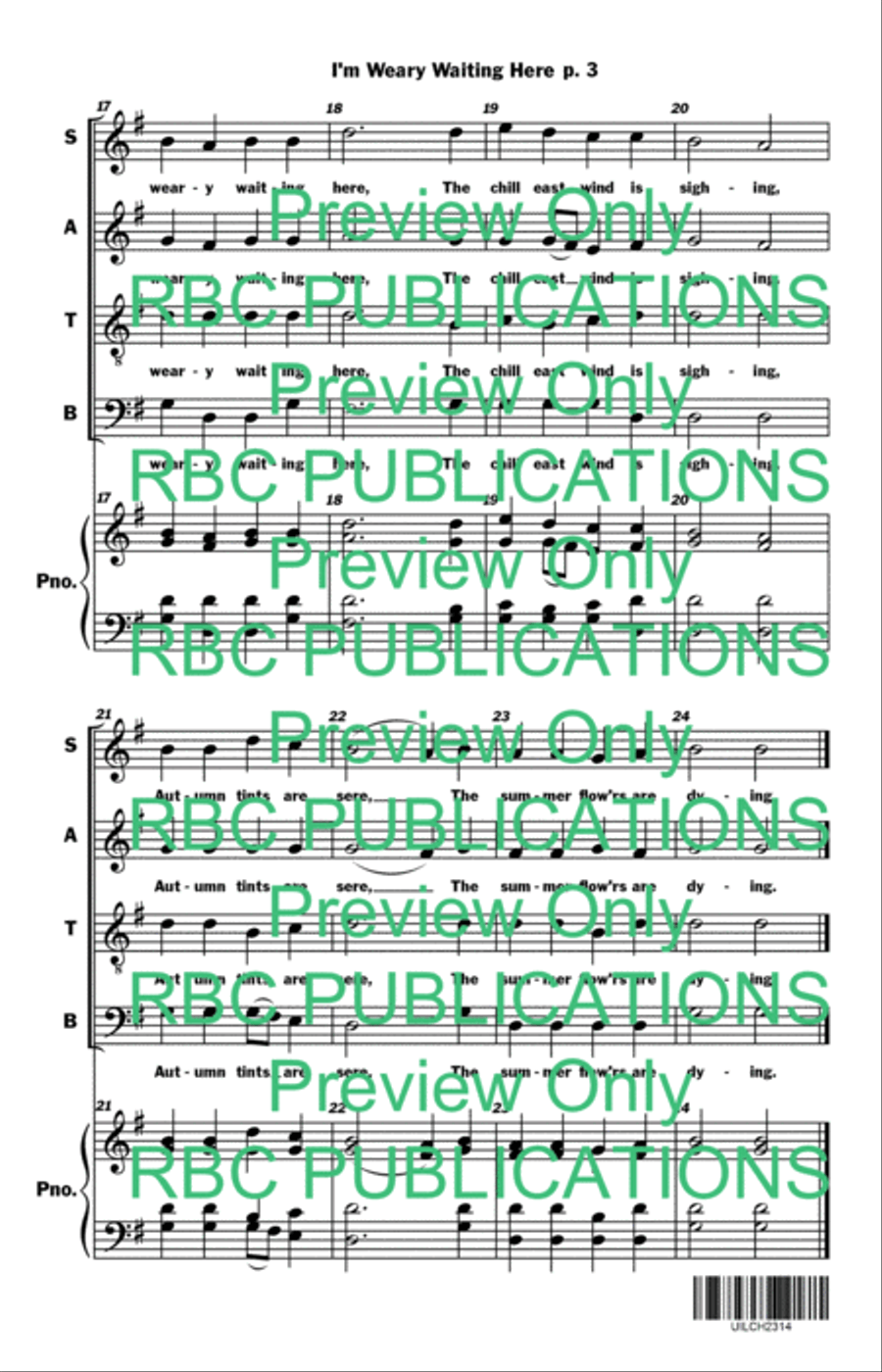 I'M Weary Waiting I'M Weary Waiting 4-Part scores gallery preview page 5