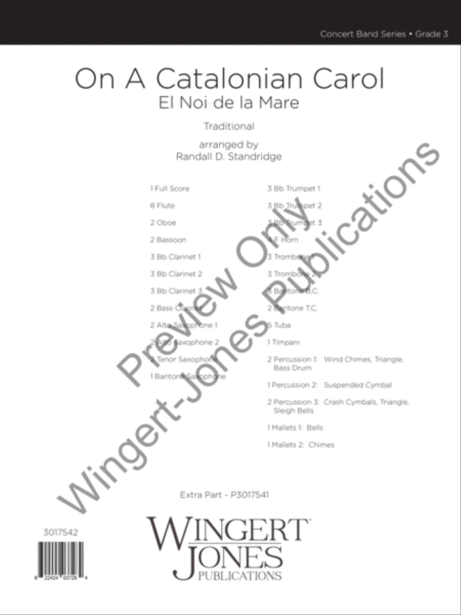 On A Catalonian Carol Concert Band scores gallery preview page 2