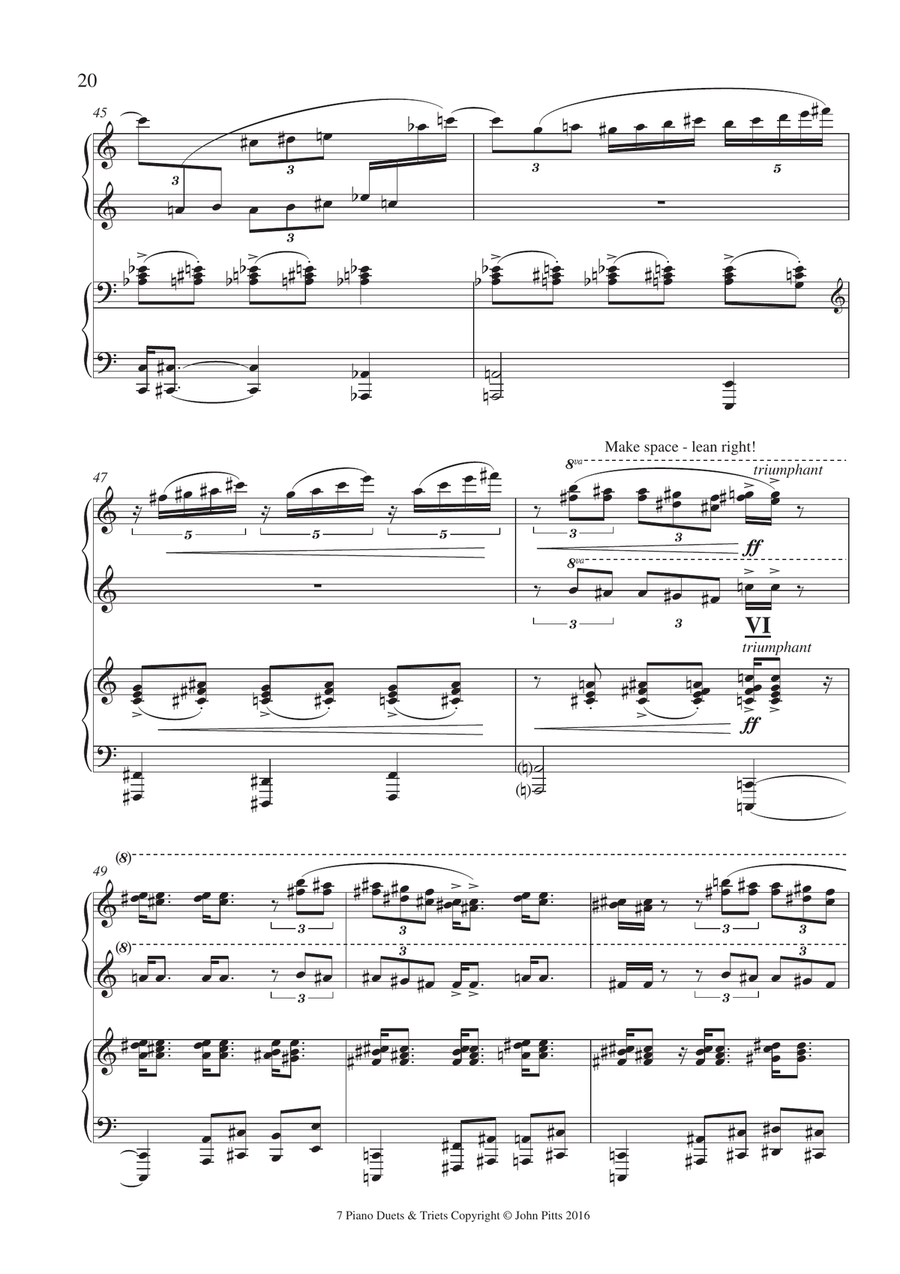 Passacaglia in C (piano duet) Piano Duet scores gallery preview page 6