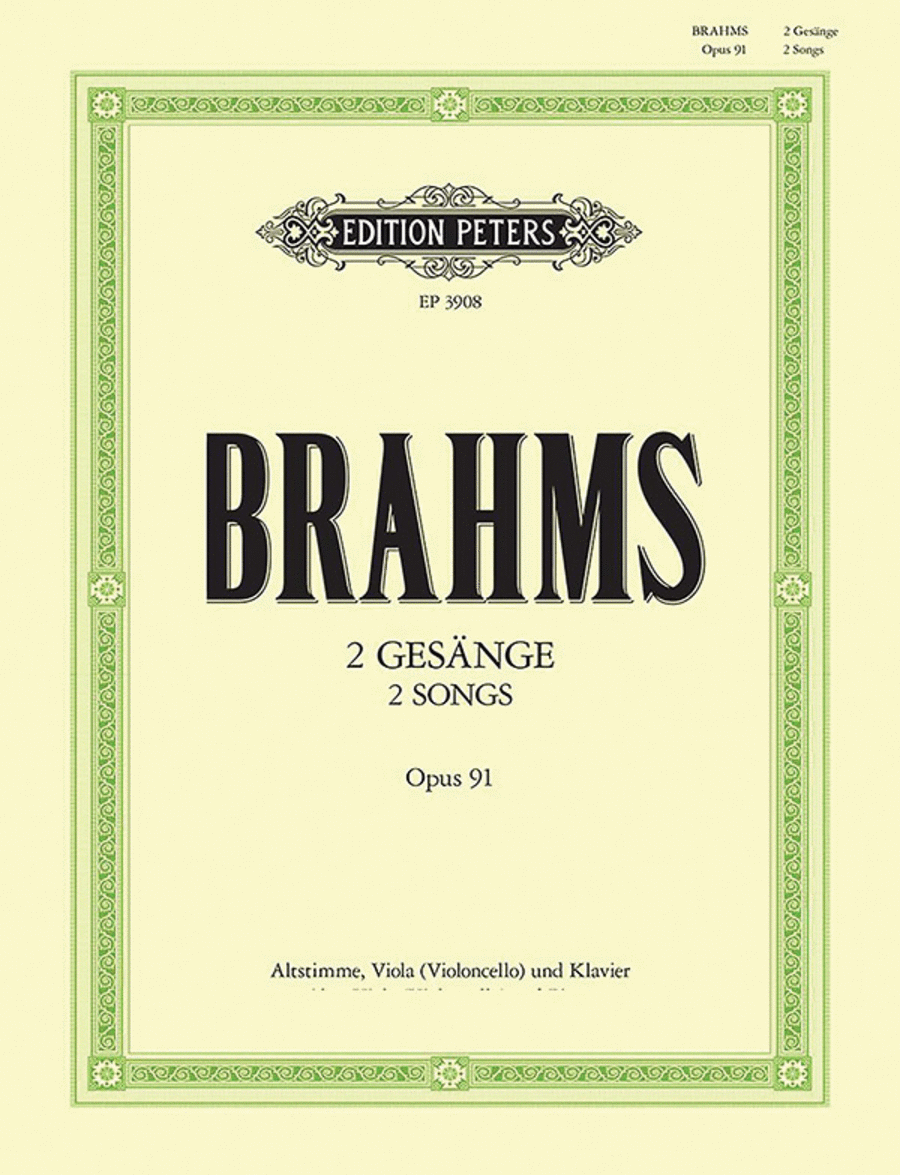 Johannes Brahms: 2 Songs