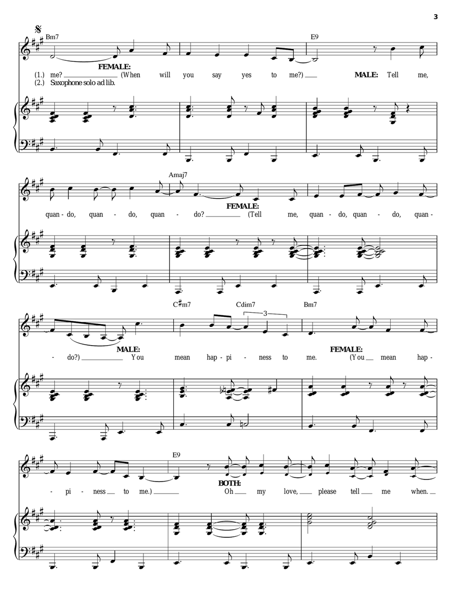 Quando, Quando, Quando (Tell Me When) Piano, Vocal, Guitar scores gallery preview page 3