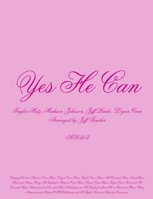 Book cover for Yes He Can