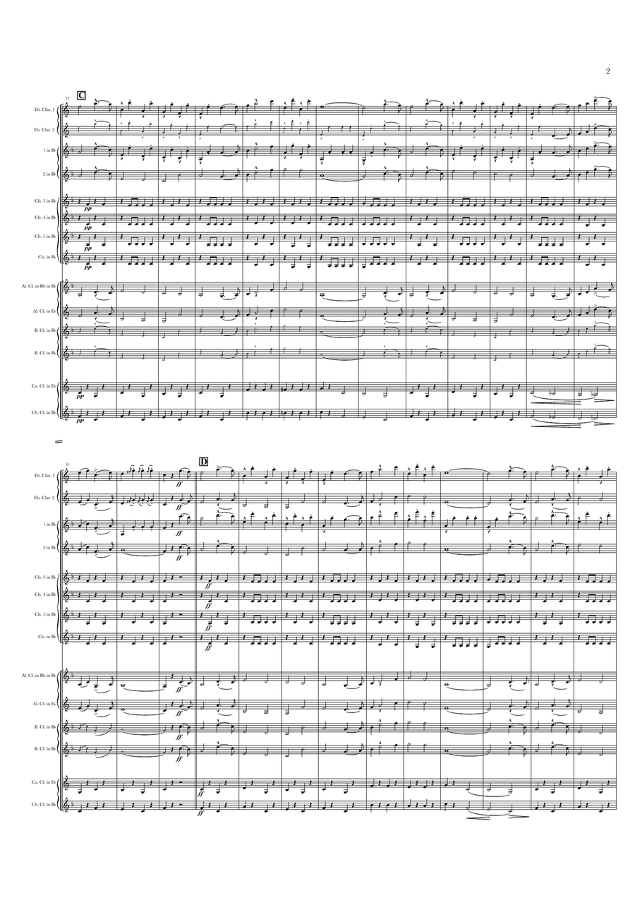 Stars and Stripes Forever - Clarinet Choir Clarinet Choir scores gallery preview page 4