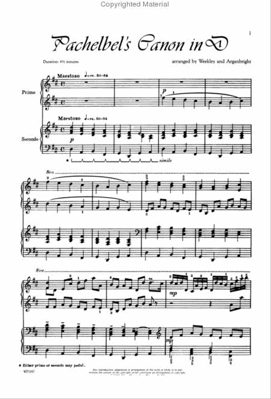 Pachelbel's Canon in D Piano Method scores gallery preview page 2
