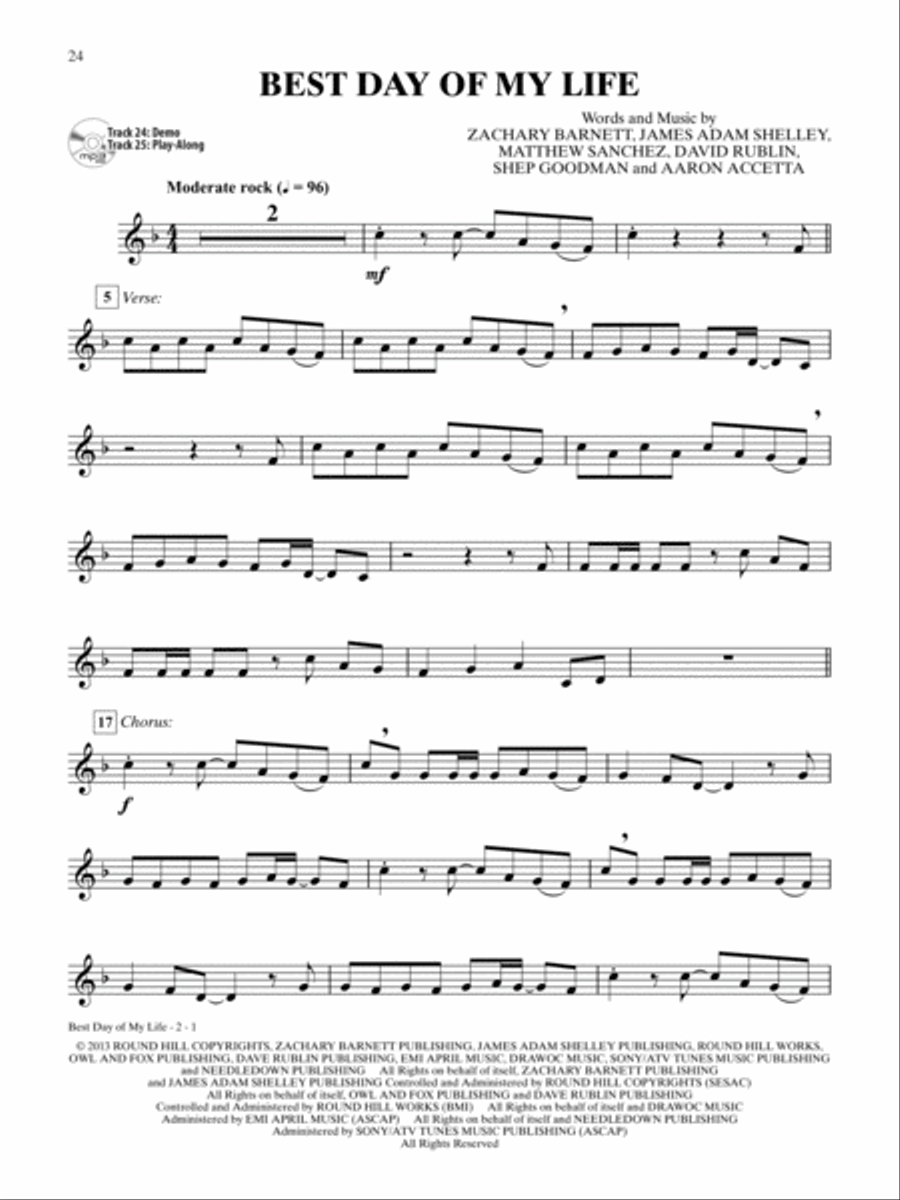 Easy Pop & Rock Hits Instrumental Solos Clarinet Solo scores gallery preview page 4