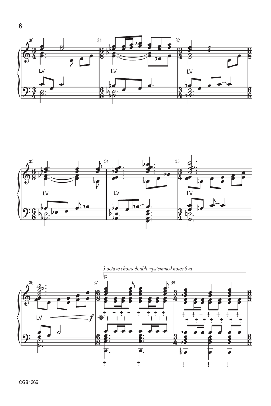 Make a Joyful Noise to the Lord Handbell Choir scores gallery preview page 6